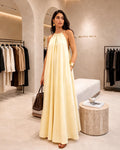 Vestido Largo Halter Amarillo Claro - Essence Collection